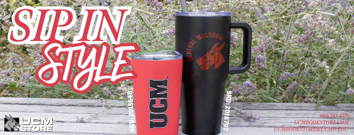 Sip In Style! UCM Drinkware Available At The UCM Store.